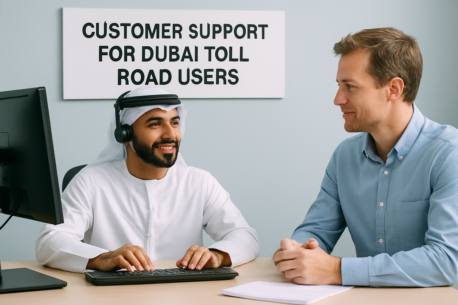 Customer support for Dubai toll road users